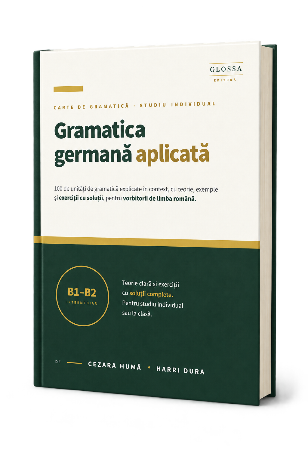 Coperta cărții Gramatica germană aplicată, de Cezara Humă, ediția B1–B2
